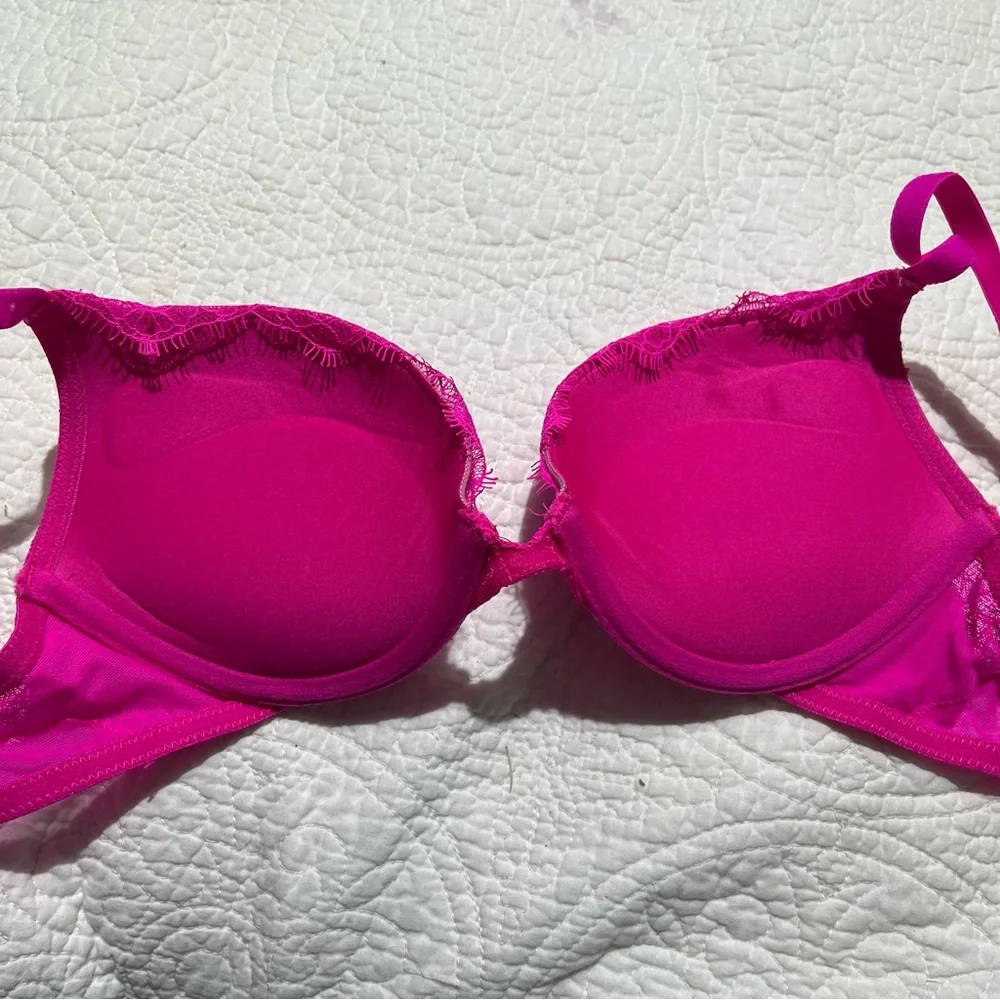 La Senza pink lace push up bra size‎ 32B - Picture 3 of 5